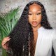 Hurela Curly Natural Color Lace Front Wig 150% Density Pre-plucked Wig Natural Color