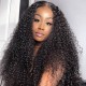 Hurela Curly Natural Color Lace Front Wig 150% Density Pre-plucked Wig Natural Color