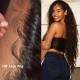 Hurela 13x4 HD Lace Wigs Jerry Curly Swiss Lace Front Wigs 180% Density Natural Color