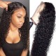 Hurela 13x4 HD Lace Wigs Jerry Curly Swiss Lace Front Wigs 180% Density Natural Color