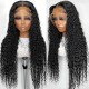 Hurela 13x4 HD Lace Wigs Jerry Curly Swiss Lace Front Wigs 180% Density Natural Color
