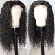 Hurela Jerry Curly 13x6 Transparent Lace Front Human Hair Wigs 180% Density