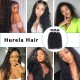 Hurela Brazilian Curly Weave Human Hair 3 Bundles With Lace Closure Deals