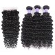 Hurela 7A Brazilian Deep Wave Hair 3 Bundles With 4*4 Lace Closure Free Part Natural Color