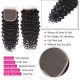 Hurela 7A Peruvian Deep Wave Hair 3 Bundles With 4*4 Lace Closure Free Part Natural Color