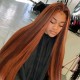 Hurela 150% Density Long Straight 13x4 Lace Frontal Wigs Natural Color