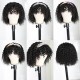 Hurela Best Human Hair Headband Wigs 150% Density Jerry Curly Wig With Removable Bangs Natural Black Color Msnaturally Mary