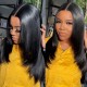 Hurela 150% Density Long Straight 13x4 Lace Frontal Wigs Natural Color
