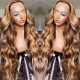 Hurela 13x4 Transparent Lace Front Glueless Wigs Blonde Highlight Piano Colored Wigs Body Wave Hair Wigs TL412# Color 150% Density Crazy Sale