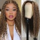 Hurela Blonde Highlight Pre Plucked 4x4 Lace Closure Wig Jerry Curly 100% Virgin Remy Human Hair Wigs Color #TL412