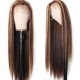 Hurela 13x4 Lace Front Wig Highlight Piano Color Human Hair Wig #TL412