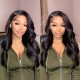 Hurela 100% Human Virign Hair Lace Part Wig Body Wave wig, with kinky curly edge