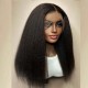 V Part Kinky Straight Human Hair Wigs No Lace No Glueless 150% Density