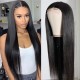 Straight Virgin Human Hair Lace Part Wig