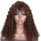 Hurela 14 Inch None Lace Deep Wave Glueless Human Hair Wigs Color #F430 Merry Christmas Gifts
