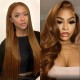 Hurela Blonde Highlight Piano Color Lace Part Wig