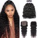 Hurela Peruvian Natural Wave 3 Bundles With Closure Virgin Hair On Sale