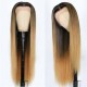 Hurela Ombre Highlights 13x4 Straight Lace Front Wig With Baby Hair 150% Density Pre-plucked Virgin Human Hair Wigs