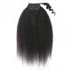V Part Kinky Straight Human Hair Wigs No Lace No Glueless 150% Density