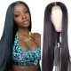Hurela Straight Human Hair Wigs Pre Plucked 4x4 Human Hair Lace Wig 150% Density