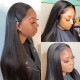 Hurela 150% Density Long Straight 13x4 Lace Frontal Wigs Natural Color