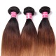 Hurela Ombre Highlights Straight Human Hair 4x4 Lace Closure Virgin Human Hair Weave #FB30
