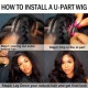 U Part Wig Human Hair Body Wave Hair 150% Density