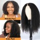 Hurela Kinky Curly V Part Wigs Natural Scalp Protective Upgrade U part Human Hair Wigs With Baby Hair Tax Return Season Sale