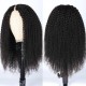 Hurela Kinky Curly V Part Wigs No Leave Out Natural Scalp Protective Upgrade U part Human Hair Wigs