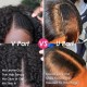 Hurela V Part Kinky Curly Human Hair Wigs Protective Style Wigs No Lace No Gel Glueless Wigs Natural Color Friday Sale