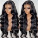 Hurela Body Wave Glueless Human Hair Wigs 4x4 Lace Closure Natural Black Color Virgin Hair Wig Brand Bogo Free