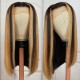 Hurela Blonde Highlight Piano Color Lace Part Wig