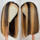 Hurela Blonde Highlight Piano Color Lace Part Wig
