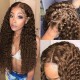 Hurela Jerry Curly 13x6 Transparent Lace Front Human Hair Wigs 180% Density