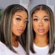 Hurela Lace Front Realistic Kinky Straight 150% Density Human Hair Wigs