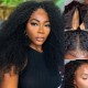Hurela V Part Glueless Wigs Beginner Friendly Natural Scalp Kinky Curly Human Hair Wig
