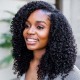 Hurela V Part Glueless Wigs Beginner Friendly Natural Scalp Kinky Curly Human Hair Wig