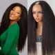 Hurela V Part No Lace No Gel Wigs 100% Virgin Human Kinky Straight Upgrade U Shape Wigs Natural Color
