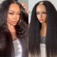 Hurela V Part No Lace No Gel Wigs 100% Virgin Human Kinky Straight Upgrade U Shape Wigs Natural Color