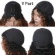 Hurela Balayage Highlights 5x2.5 V Part Wig Jerry Curly 13x4 Lace Frontal Wig #FB30