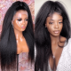 Hurela Lace Front Realistic Kinky Straight 150% Density Human Hair Wigs