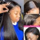 Hurela 150% Density Long Straight 13x4 Lace Frontal Wigs Natural Color