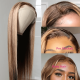 Hurela Blonde Highlight Piano Color Lace Part Wig