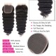 Hurela 3 Bundles With 4x4 Lace Closure Peruvian Loose Deep Wave Hair Free Part Natural Color