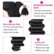 Hurela 3 Bundles With 4x4 Lace Closure Peruvian Loose Deep Wave Hair Free Part Natural Color