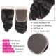 Hurela 3 Bundles With 4x4 Lace Closure Malysian Loose Wave Hair Natural Color Free Part