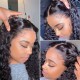 Hurela Curly Natural Color Lace Front Wig 150% Density Pre-plucked Wig Natural Color