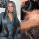 Hurela 5x5 Transparent HD Lace Closure Straight Wig 180% Density Glueless Wig