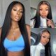 Hurela 150% Density Long Straight 13x4 Lace Frontal Wigs Natural Color