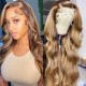 Hurela Blonde Highlight Piano Color Lace Part Wig